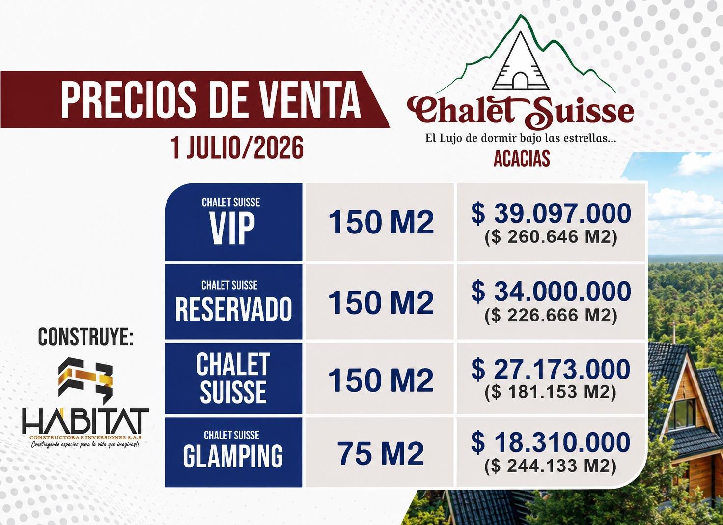 Ficha técnica y precios de Chalet Suisse